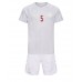 Danmark Joakim Maehle #5 kläder Barn VM 2022 Bortatröja Kortärmad (+ korta byxor)